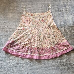 Floral Pink and Cream Women's Skirt